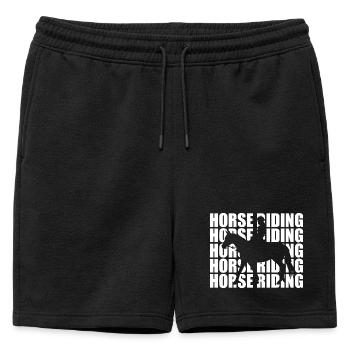 Équitation - Short de survêtement homme premium - noir - Devant - AI Model Male 178 light (178cm)