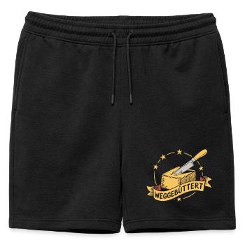 Drôle beurré - Short de survêtement homme premium - noir - Devant - AI Model Male 178 light (178cm)