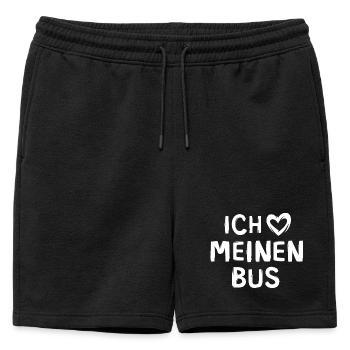 J’adore mon bus - Short de survêtement homme premium - noir - Devant - AI Model Male 178 light (178cm)