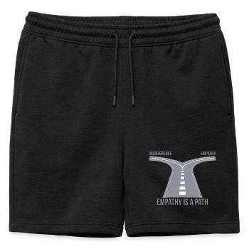 L’empathie est un chemin - Short de survêtement homme premium - noir - Devant - AI Model Male 178 light (178cm)