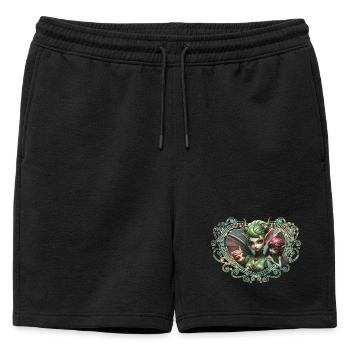 The three fairies, companions of the magical heart - Mens' Premium Organic Sweatshorts - black - Front - AI Model Male 178 light (178cm)