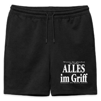 Pensez-vous que vous avez tout sous contrôle - Short de survêtement homme premium - noir - Devant - AI Model Male 178 light (178cm)