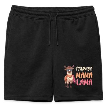 Future maman STRONG MOM LAMA Drôle - Short de survêtement homme premium - noir - Devant - AI Model Male 178 light (178cm)