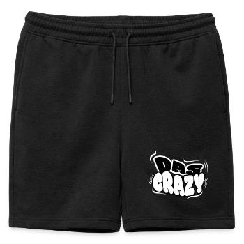 The Crazy - Funny Youth Word - Short de survêtement homme premium - noir - Devant - AI Model Male 178 light (178cm)