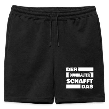 Comptable - Short de survêtement homme premium - noir - Devant - AI Model Male 178 light (178cm)