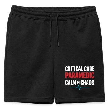 EMT avancé en soins intensifs comme identité - Short de survêtement homme premium - noir - Devant - AI Model Male 178 light (178cm)