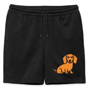 Conception de la Surface Dachshund Dog - Short de survêtement homme premium - noir - Devant - AI Model Male 178 light (178cm)