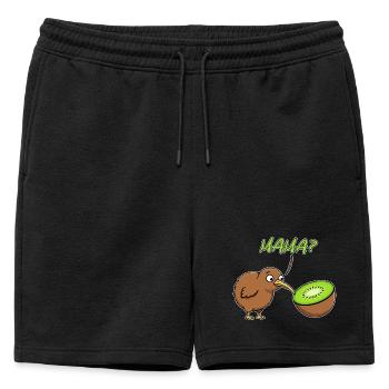 Mama Kiwi Bird Funny Kiwi Fruit New Zealand Joke - Mens' Premium Organic Sweatshorts - black - Front - AI Model Male 178 light (178cm)