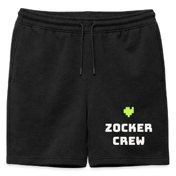 Gamer Crew Gamer Gaming Pixel Console Cadeau - Short de survêtement homme premium - noir - Devant - AI Model Male 178 light (178cm)