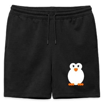 Oiseau de mer Animal Pingouin Antarctique Zoo Oiseau - Short de survêtement homme premium - noir - Devant - AI Model Male 178 light (178cm)
