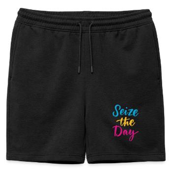 Saisissez le jour - Short de survêtement homme premium - noir - Devant - AI Model Male 178 light (178cm)