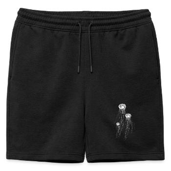 Qualle - Männer Premium Organic Sweatshorts - Schwarz - Vorne - AI Model Male 178 light (178cm)