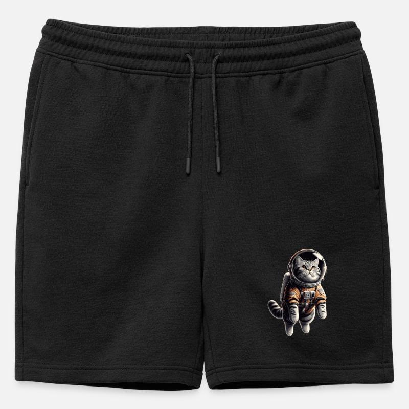 Astronaut BKH getigert Geschenk - Männer Premium Organic Sweatshorts - Schwarz