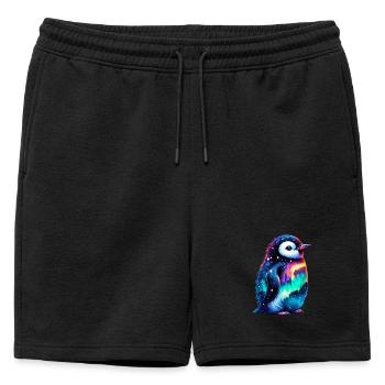 Manchot aurore boréale - Short de survêtement homme premium - noir - Devant - AI Model Male 178 light (178cm)