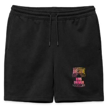 Chauffeur de bus Chauffeur de bus Chauffeur d’autobus - Short de survêtement homme premium - noir - Devant - AI Model Male 178 light (178cm)