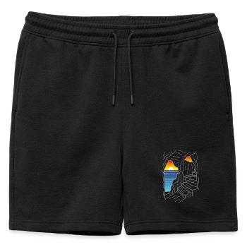 Escalier pour le paradis - Short de survêtement homme premium - noir - Devant - AI Model Male 178 light (178cm)