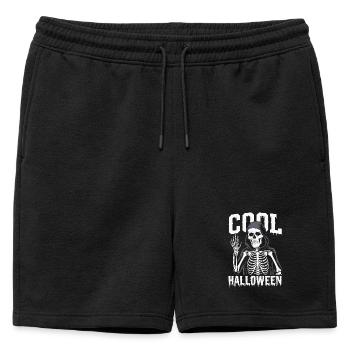 Squelette d’Halloween cool - Short de survêtement homme premium - noir - Devant - AI Model Male 178 light (178cm)