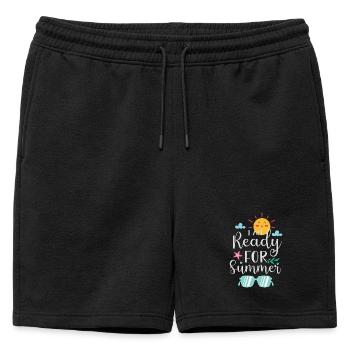 Je suis prêt pour l’été - Short de survêtement homme premium - noir - Devant - AI Model Male 178 light (178cm)