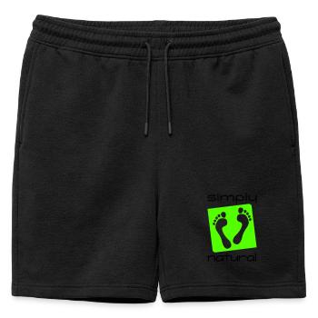 Simplement pieds nus | simplement pieds nus tout simplement naturel 2C - Short de survêtement homme premium - noir - Devant - AI Model Male 178 light (178cm)