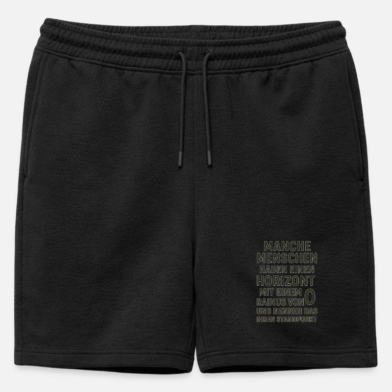Nullradius-Horizont Standpunkt Spruch - Männer Premium Organic Sweatshorts - Schwarz