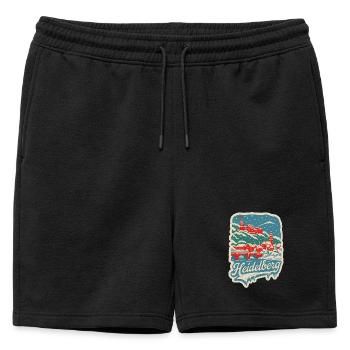 Paysage hivernal de Heidelberg - Short de survêtement homme premium - noir - Devant - AI Model Male 178 light (178cm)