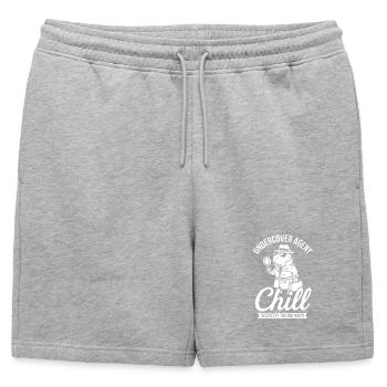 Undercover Agent Chill – Capybara - Mens' Premium Organic Sweatshorts - heather grey - Front - AI Model Male 178 light (178cm)