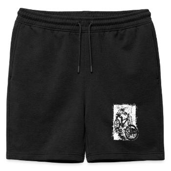 BMX VTT Descente Grunge Silhouette Grunge - Short de survêtement homme premium - noir - Devant - AI Model Male 178 light (178cm)