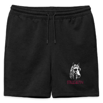 Gérant d’écurie - Short de survêtement homme premium - noir - Devant - AI Model Male 178 light (178cm)