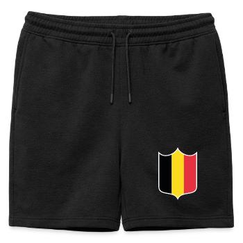 Belgique - Short de survêtement homme premium - noir - Devant - AI Model Male 178 light (178cm)