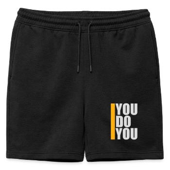 You Do You Funny Self-Confidence Freedom Logo - Mens' Premium Organic Sweatshorts - black - Front - AI Model Male 178 light (178cm)