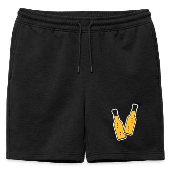 2 bouteilles de pain grillé (Lemonade Soft Drink / NEG 2C) - Short de survêtement homme premium - noir - Devant - AI Model Male 178 light (178cm)