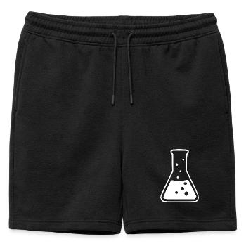Chemie_Symbol_schwarzweiss_Wissenschaft_science - Short de survêtement homme premium - noir - Devant - AI Model Male 178 light (178cm)
