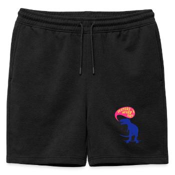 t-rex skater - Short de survêtement homme premium - noir - Devant - AI Model Male 178 light (178cm)