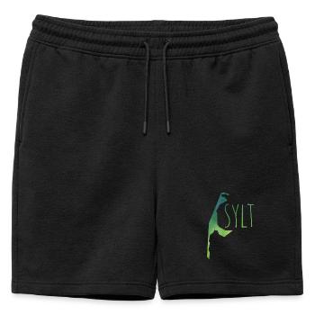 sylt - Short de survêtement homme premium - noir - Devant - AI Model Male 178 light (178cm)