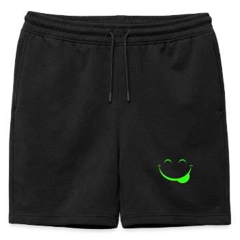 Drôle de visage - Short de survêtement homme premium - noir - Devant - AI Model Male 178 light (178cm)