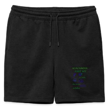 Café artisanal et bière - Short de survêtement homme premium - noir - Devant - AI Model Male 178 light (178cm)