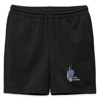 Thoughts of a falling bowl of petunias - Short de survêtement homme premium - noir - Devant - AI Model Male 178 light (178cm)
