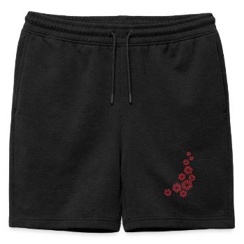 flocons de neige - Short de survêtement homme premium - noir - Devant - AI Model Male 178 light (178cm)