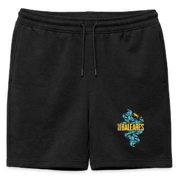 Îles Baléares Motif de vagues - Short de survêtement homme premium - noir - Devant - AI Model Male 178 light (178cm)
