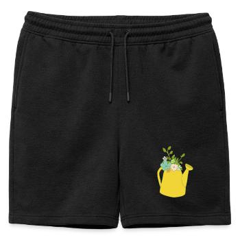 Arrosoir de fleurs - Short de survêtement homme premium - noir - Devant - AI Model Male 178 light (178cm)