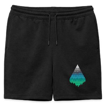 Monts Pixel - Short de survêtement homme premium - noir - Devant - AI Model Male 178 light (178cm)
