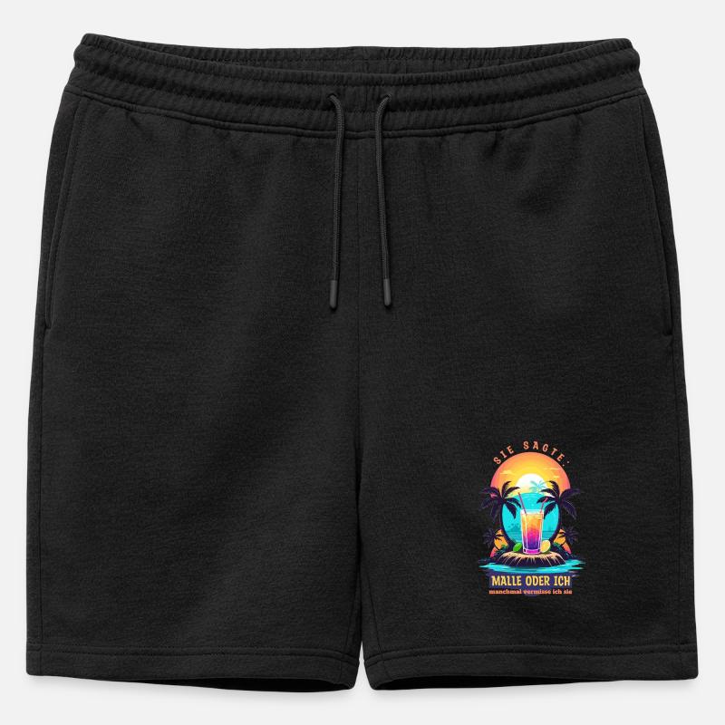 Sie sagte. Malle oder ich - Männer Premium Organic Sweatshorts - Schwarz