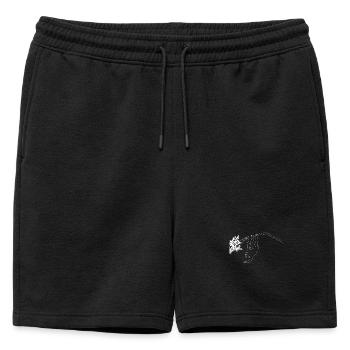 Monkey lineart - Mens' Premium Organic Sweatshorts - black - Front - AI Model Male 178 light (178cm)
