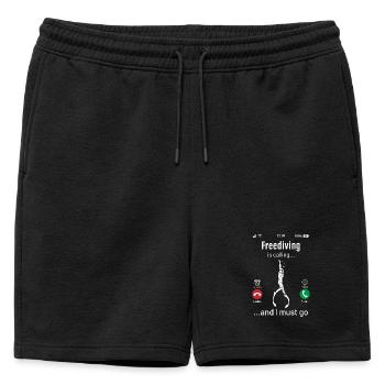 L’apnée m’appelle et je dois y aller design drôle - Short de survêtement homme premium - noir - Devant - AI Model Male 178 light (178cm)