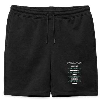 Daily Cardmaking Routine Design - Mens' Premium Organic Sweatshorts - black - Front - AI Model Male 178 light (178cm)