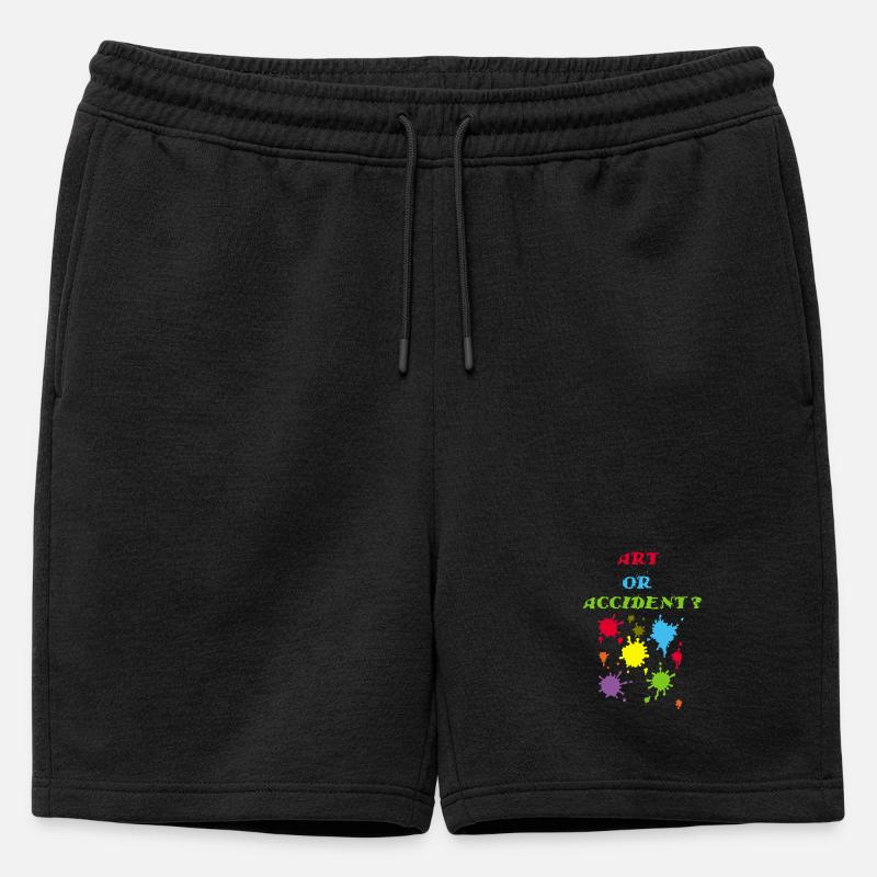 Kunst oder Unfall? - Männer Premium Organic Sweatshorts - Schwarz