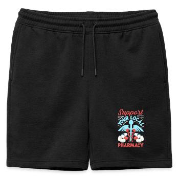 Pharmacien Technicien Pharmaceutique - Short de survêtement homme premium - noir - Devant - AI Model Male 178 light (178cm)