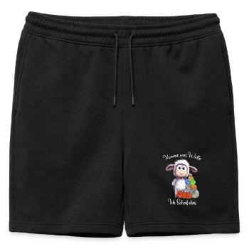 Moutons avec de la laine : je fais le jeu de mots - Short de survêtement homme premium - noir - Devant - AI Model Male 178 light (178cm)