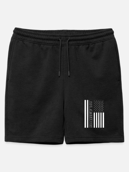 Est. MDCCLXXVI USA Flag - Mens' Premium Organic Sweatshorts - black