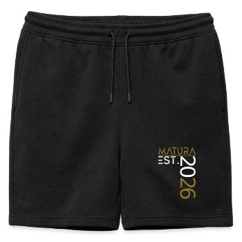 Maturité 2026 - Short de survêtement homme premium - noir - Devant - AI Model Male 178 light (178cm)